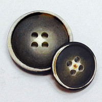 HNX-15-Weathered Faux Horn Button - 2 Sizes